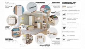 Система Стелс Полка-Надставка стола 120 Дуб сонома/Белый в Сысерти - sysert.mebel-e96.ru