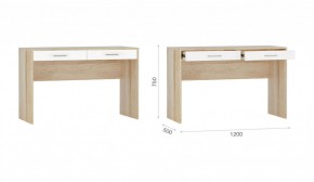 Система Стелс Стол письменный 120 2ящ Дуб сонома/Белый в Сысерти - sysert.mebel-e96.ru