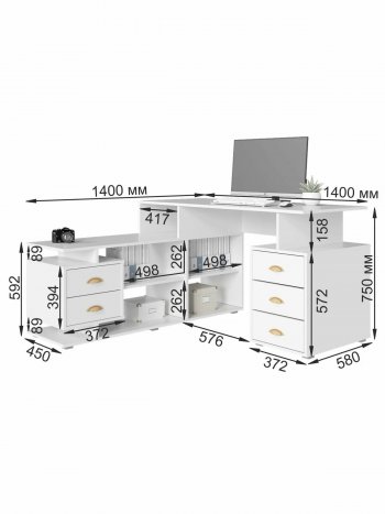 Стол компьютерный СК-8 (ВНК) в Сысерти - sysert.mebel-e96.ru