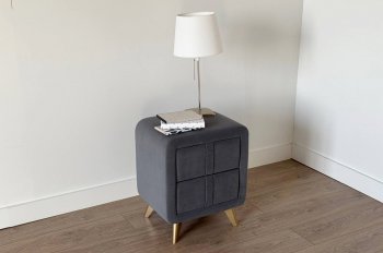 Тумба прикроватная Софи 2 графит (Мебельсон) в Сысерти - sysert.mebel-e96.ru