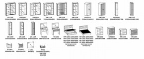 Спальный гарнитур ЛУНА (модульный)  Бодега белая в Сысерти - sysert.mebel-e96.ru