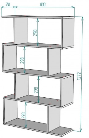 Стеллаж S54 (Белый) в Сысерти - sysert.mebel-e96.ru