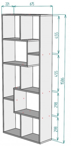 Стеллаж S8 (Белый) в Сысерти - sysert.mebel-e96.ru