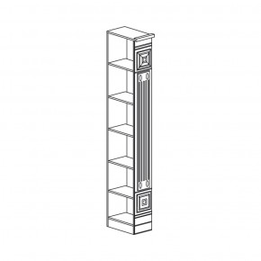 Стеллаж торцевой Лючия 190 дуб оксфорд (Яна) в Сысерти - sysert.mebel-e96.ru