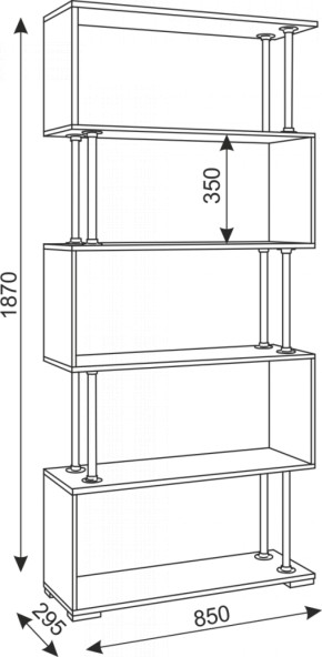 Стеллаж Зигзаг-1 (Риннер) в Сысерти - sysert.mebel-e96.ru