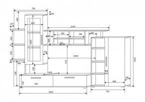 Стенка Фрэнк (Оливия 2) Стекло в Сысерти - sysert.mebel-e96.ru