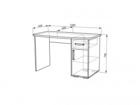 Стол компьютерный Лайт 1 (1200) в Сысерти - sysert.mebel-e96.ru