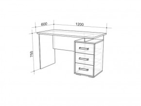 Стол компьютерный Лайт-2 (1200) в Сысерти - sysert.mebel-e96.ru