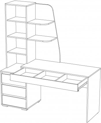 Компьютерный стол Пифагор вотан/кашемир (Лин) в Сысерти - sysert.mebel-e96.ru