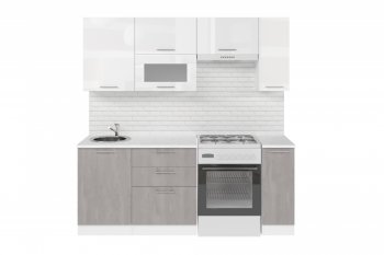 Кухонный гарнитур Терция ультра 2000 мм (Герда) в Сысерти - sysert.mebel-e96.ru