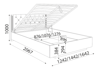 Кровать с ПМ Тиффани парящая (Риннер) в Сысерти - sysert.mebel-e96.ru