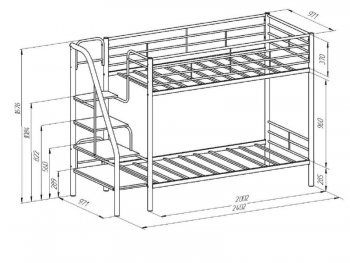 Кровать двухъярусная Толедо белый в Сысерти - sysert.mebel-e96.ru