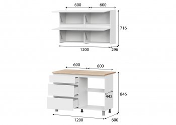 Кухонный гарнитур Токио 1200 мм (СВ) в Сысерти - sysert.mebel-e96.ru