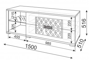 Тумба под ТВ Тиффани М03 (Риннер) в Сысерти - sysert.mebel-e96.ru