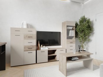 Пенал 450 мм Турин ЛДСП крафт серый/кашемир (ВВР) в Сысерти - sysert.mebel-e96.ru