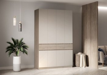 Шкаф 2000 мм Турин ЛДСП крафт серый/кашемир (ВВР) в Сысерти - sysert.mebel-e96.ru