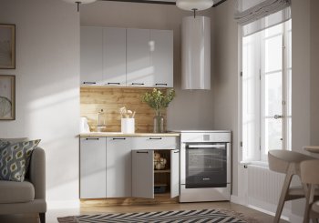 КУхонный гарнитур Валерия 1200 мм вотан/серый (Сурская) в Сысерти - sysert.mebel-e96.ru