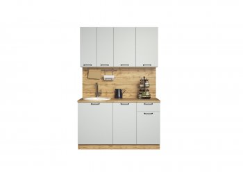 КУхонный гарнитур Валерия 1400 мм вотан/серый (Сурская) в Сысерти - sysert.mebel-e96.ru