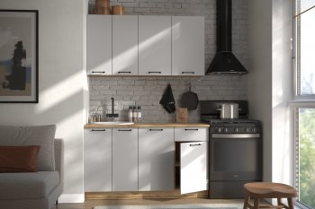 КУхонный гарнитур Валерия 1400 мм вотан/серый (Сурская) в Сысерти - sysert.mebel-e96.ru