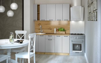 КУхонный гарнитур Валерия 1600 мм вотан/серый (Сурская) в Сысерти - sysert.mebel-e96.ru