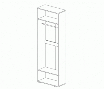 Шкаф 2-х дверный Вегас Белый 800 мм (СтендМ) в Сысерти - sysert.mebel-e96.ru