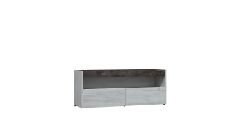 ТВ тумба Вегас Дуб Крафт Белый/Ателье темн. (Лин) в Сысерти - sysert.mebel-e96.ru