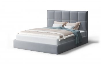 Кровать с ПМ Велла велюр NEO 25 (серый) (МЛК) в Сысерти - sysert.mebel-e96.ru