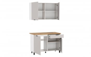 Кухонный гарнитур 1200 мм Венера кашемир ЛДСП (Олмеко) в Сысерти - sysert.mebel-e96.ru