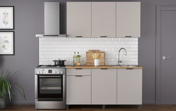 Кухонный гарнитур 1500 мм Венера кашемир ЛДСП (Олмеко) в Сысерти - sysert.mebel-e96.ru