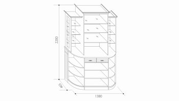 Шкаф универсальный с зеркалами Венеция В-1 (Мар) в Сысерти - sysert.mebel-e96.ru