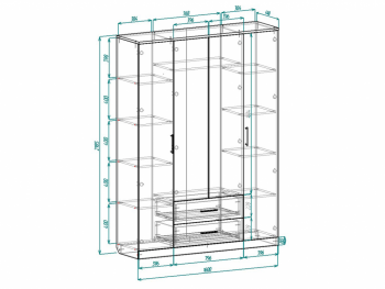 Шкаф 1600 мм Венеция-1 сек.26 (Росток) в Сысерти - sysert.mebel-e96.ru