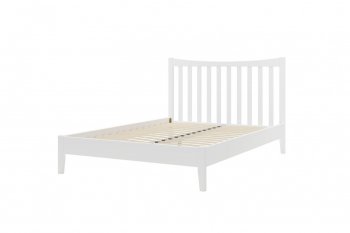 Кровать из массива Виола белый античный (БМ) в Сысерти - sysert.mebel-e96.ru