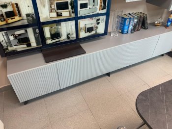 Стенка Сканди МДФ НМ-001 грин грей софт (Стиль) в Сысерти - sysert.mebel-e96.ru