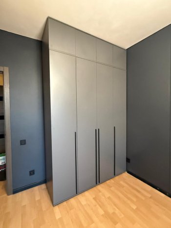 Шкаф 1600 мм 4-х створчатый Норд с антресолью графит (Миф) в Сысерти - sysert.mebel-e96.ru