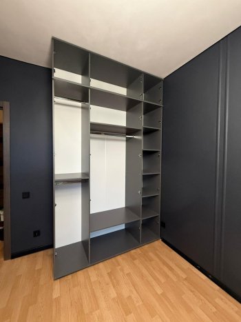 Шкаф 1600 мм 4-х створчатый Норд с антресолью графит (Миф) в Сысерти - sysert.mebel-e96.ru