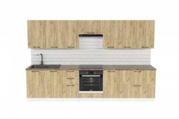 Кухонный гарнитур Янтарь 3000 мм (Герда) в Сысерти - sysert.mebel-e96.ru