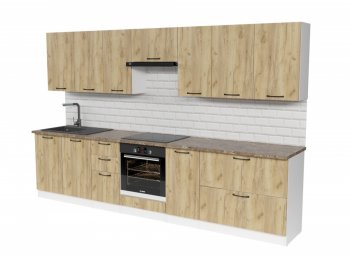 Кухонный гарнитур Янтарь 3000 мм (Герда) в Сысерти - sysert.mebel-e96.ru