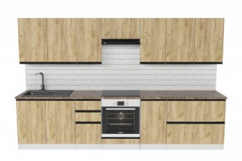 Кухонный гарнитур Янтарь экстра 3000 мм (Герда) в Сысерти - sysert.mebel-e96.ru