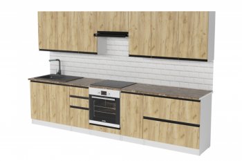 Кухонный гарнитур Янтарь экстра 3000 мм (Герда) в Сысерти - sysert.mebel-e96.ru