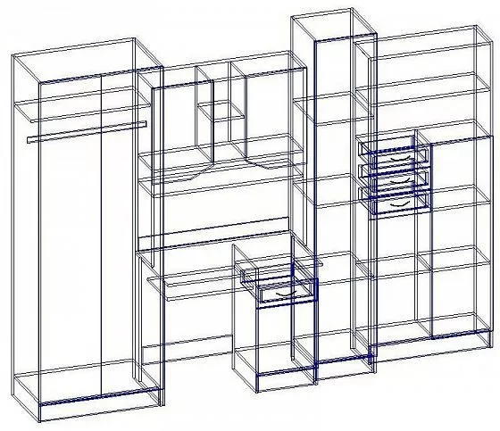 Стенка детская Юниор МДФ (Регион) в Сысерти - sysert.mebel-e96.ru