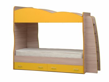 Кровать детская двухъярусная Юниор-1.1 (Матрица) в Сысерти - sysert.mebel-e96.ru